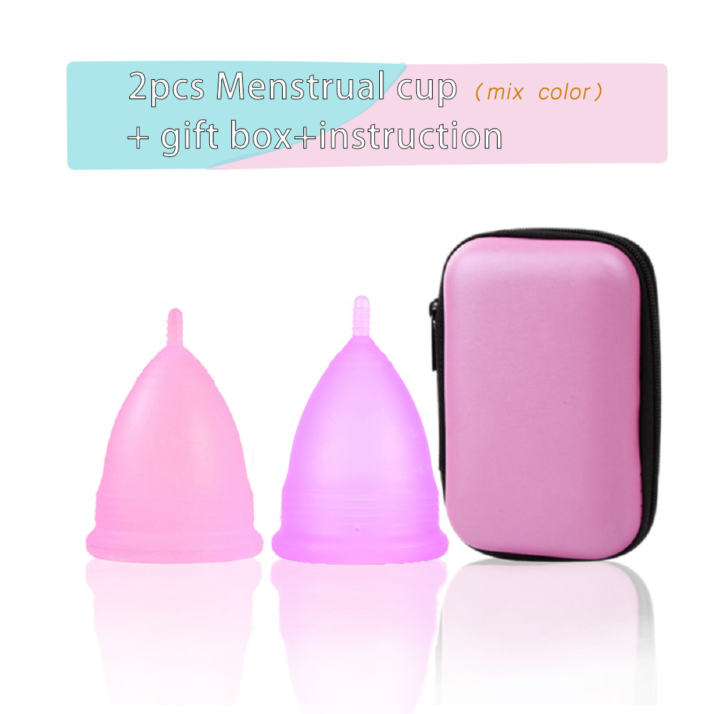 Menstrual Cup Silicone - 2 Stück Menstruationstassen für Frauen, Medizinisches