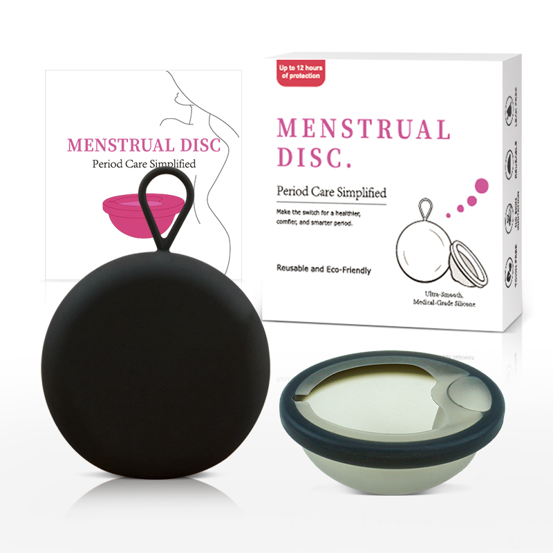 Menstrual Cup Silicone - Feminy wiederverwendbare Menstruationsscheibe, tragbarer Menstruationssammler, extra