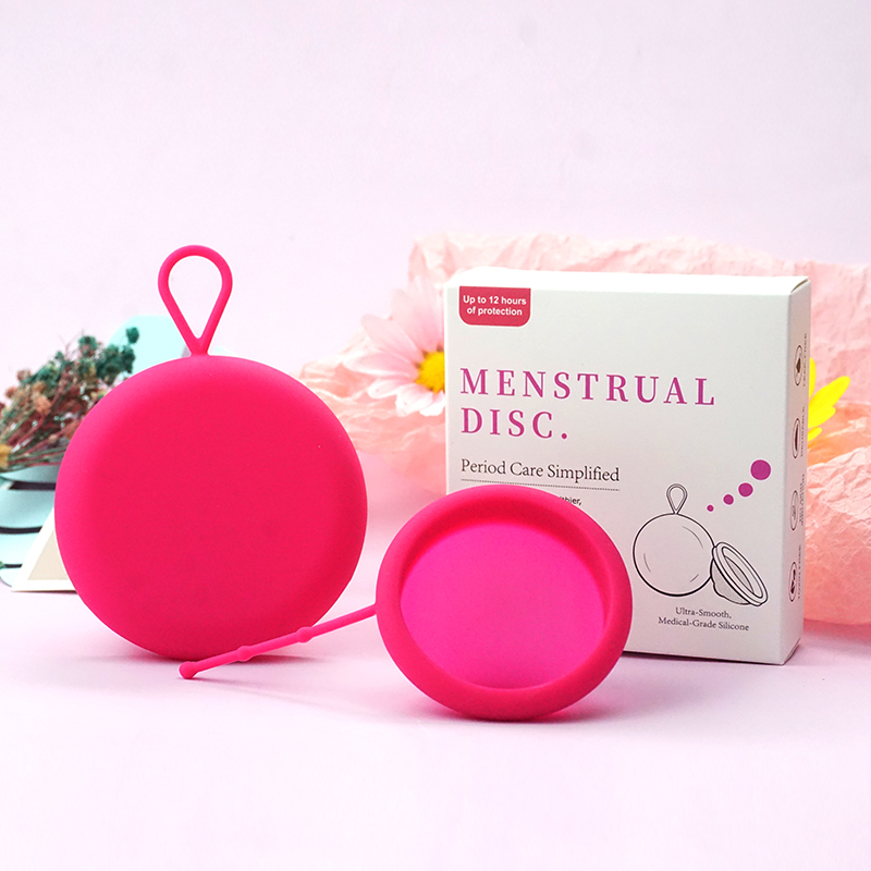 Menstrual Cup Silicone - Weibliche Menstruationsscheibe mit Kordel wiederverwendbare medizinische