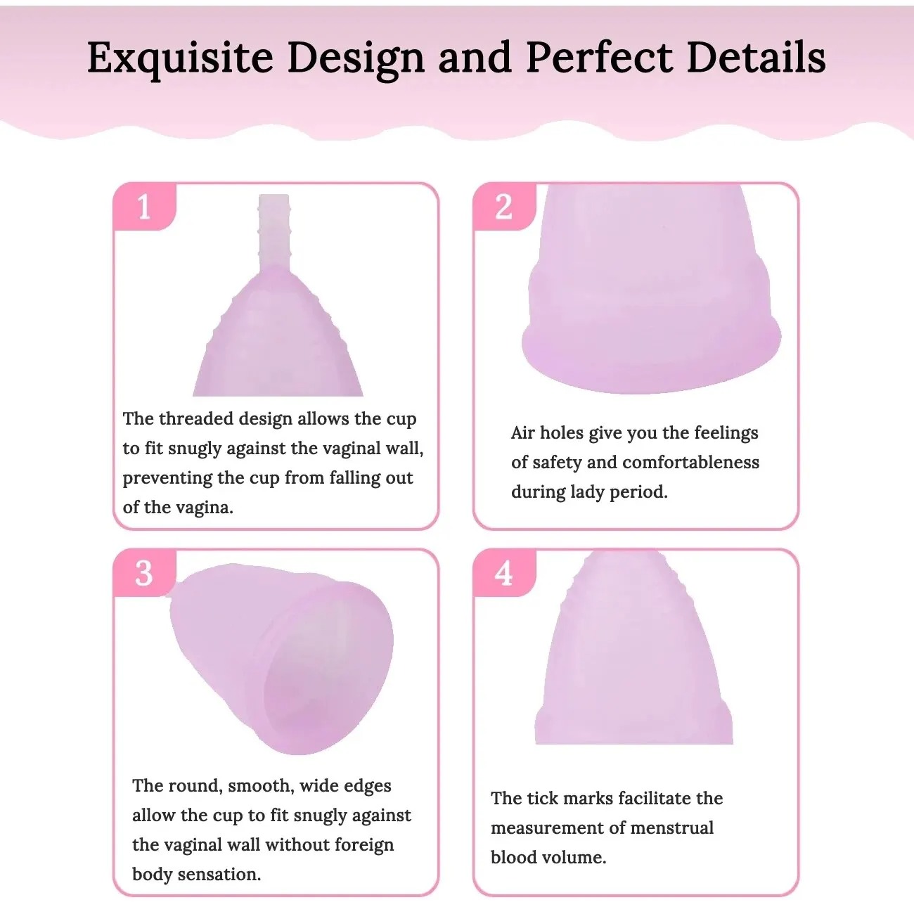 Medizinische wieder verwendbar – Menstrual Cup Silicone Bewertung und Preis